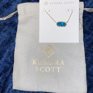 Kendra Scott blue opal necklace